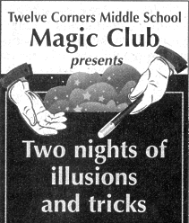Advertisment for Magic Show